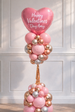 Load image into Gallery viewer, Any Message Valentines Party Pole Pinks/Silver
