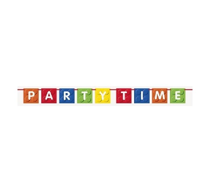 Building Blocks Party Time Banner