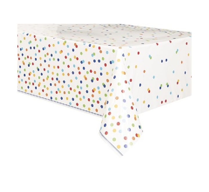 Rainbow Polka Dot Tablecover