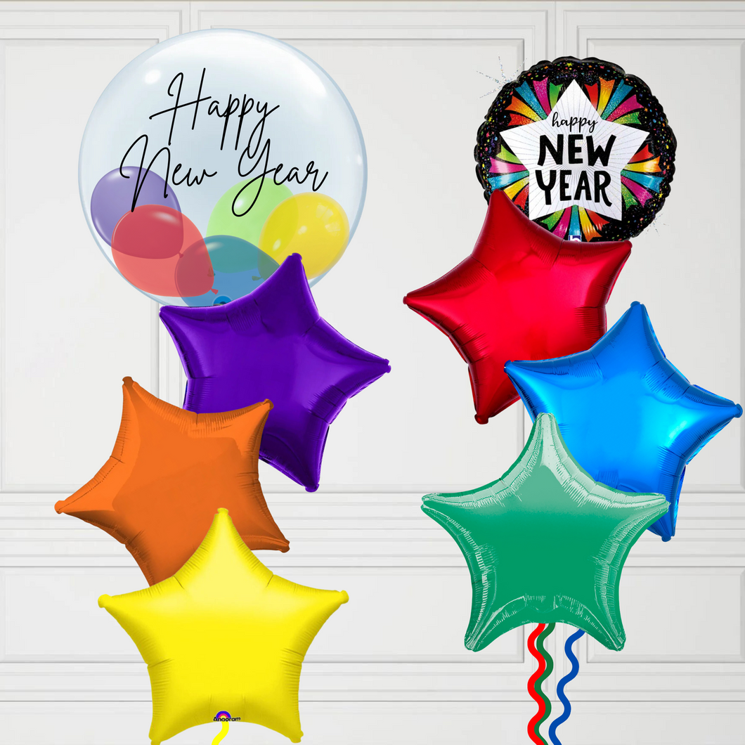 Any Message New Years Bubble Balloon Bundle