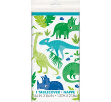 Load image into Gallery viewer, Blue &amp; Green Dinosaur Tablecover
