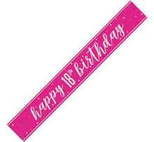 Load image into Gallery viewer, Pink Glitz 18th Birthday Banner
