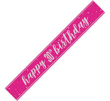 Load image into Gallery viewer, Pink Glitz 30th Birthday Banner
