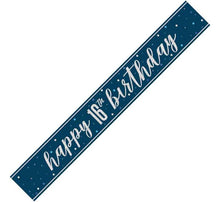 Load image into Gallery viewer, Blue Glitz 16th Birthday Banner
