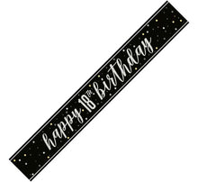 Load image into Gallery viewer, Black Glitz 18th Birthday Banner
