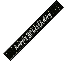 Load image into Gallery viewer, Black Glitz 30th Birthday Banner
