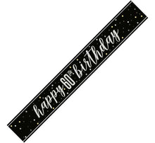 Load image into Gallery viewer, Black Glitz 60th Birthday Banner
