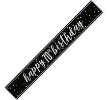 Load image into Gallery viewer, Black Glitz 70th Birthday Banner
