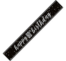 Load image into Gallery viewer, Black Glitz 80th Birthday Banner
