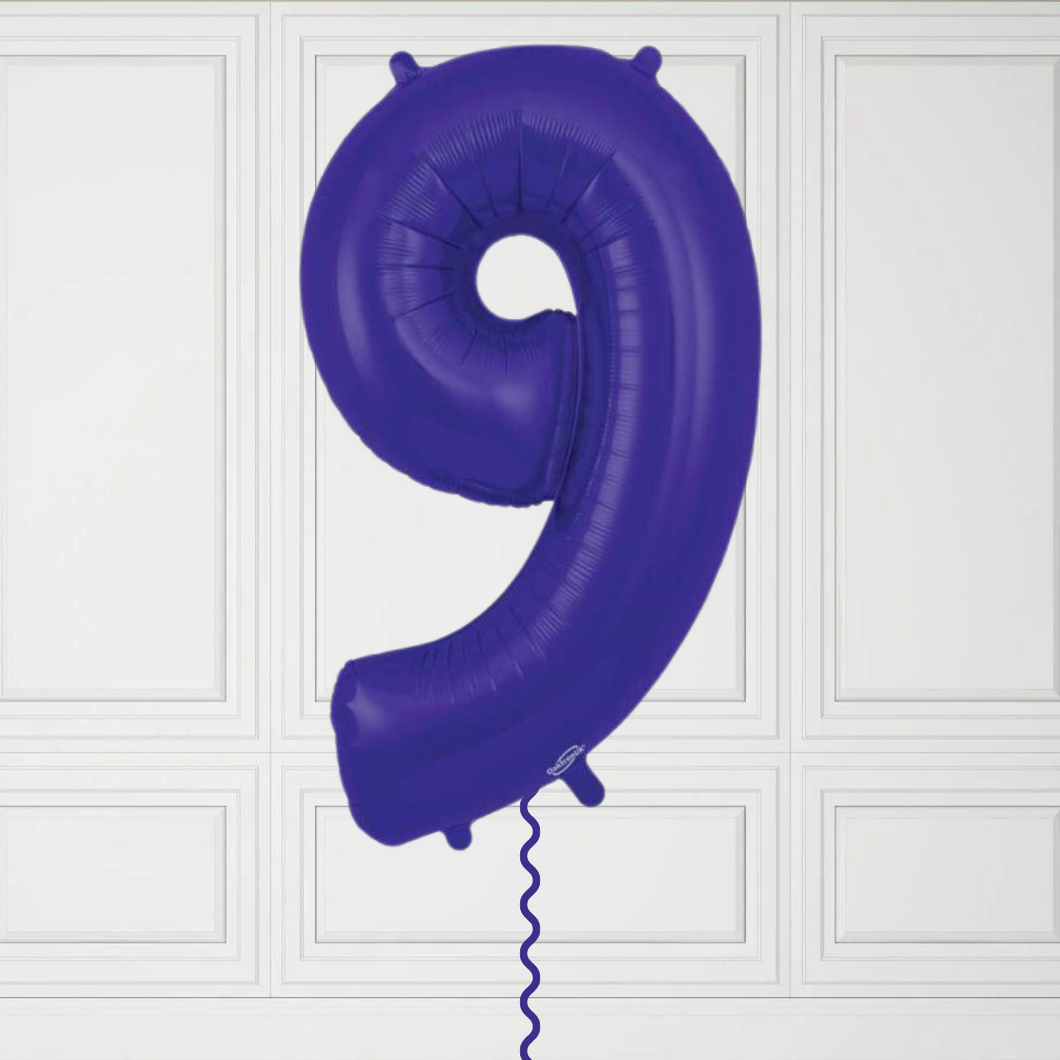 Large Purple Number 9 Balloon