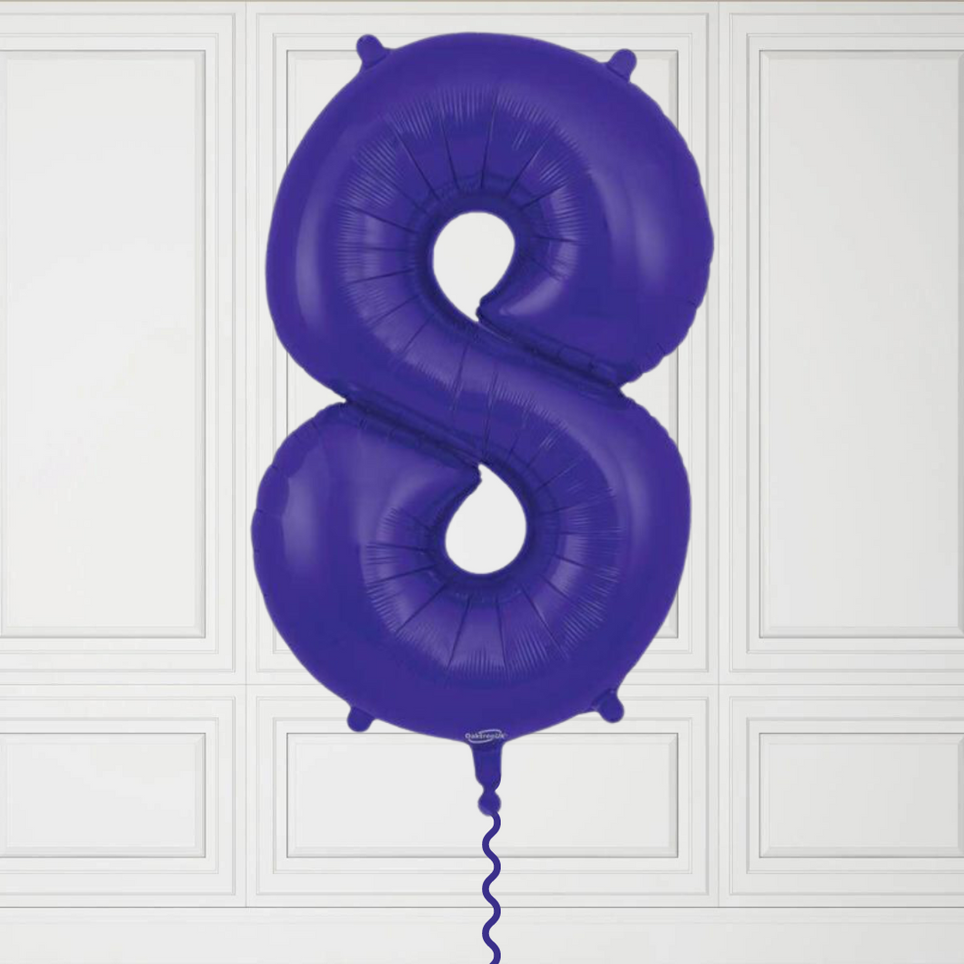 Large Purple Number 8 Balloon