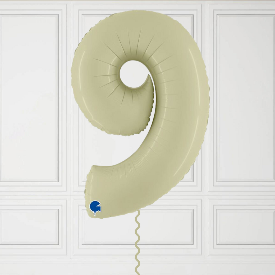 Large Sage Green Number 9 Balloon