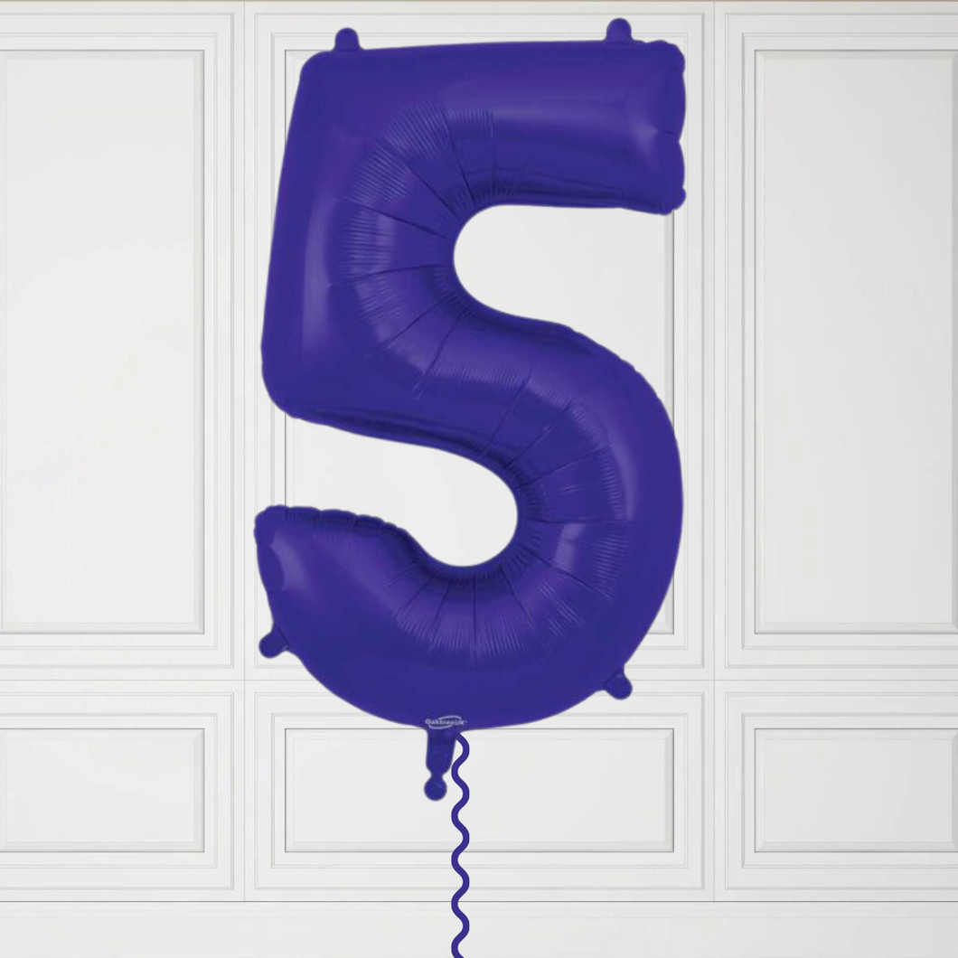 Large Purple Number 5 Balloon