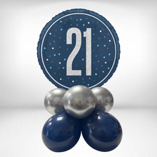 Load image into Gallery viewer, Choose your Age Navy/Silver Tabletop Arrangement
