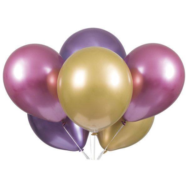 Pack of 6 Platinum Latex Balloons