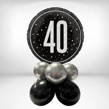 Load image into Gallery viewer, Choose your Age Black/Silver Tabletop Arrangement
