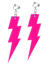 Load image into Gallery viewer, 80&#39;s Neon Lightning Bolt Earrings
