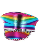 Load image into Gallery viewer, Studded Captain Rainbow Hat
