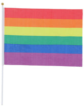 Load image into Gallery viewer, Hand Held Rainbow Flags 12 Pack
