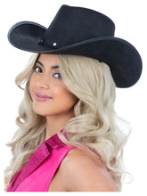 Load image into Gallery viewer, Black Cowboy Hat
