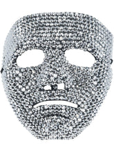 Load image into Gallery viewer, Silver Jewelled Robot Mask
