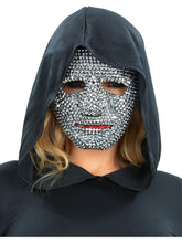 Load image into Gallery viewer, Silver Jewelled Robot Mask
