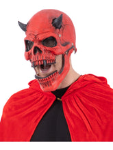Load image into Gallery viewer, Red Devil Skull Latex Mask, with Moving Mouth

