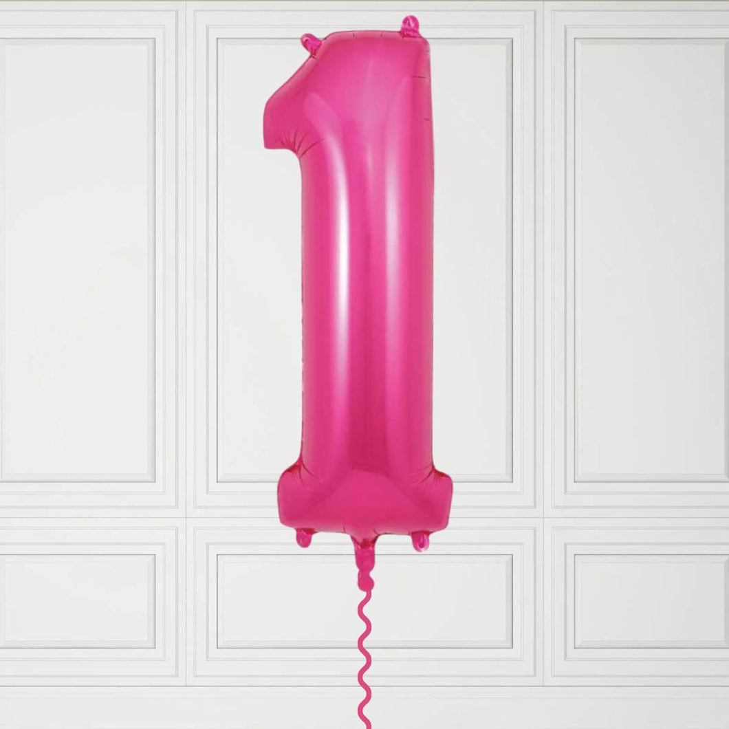 Large Pink Number 1 Balloon