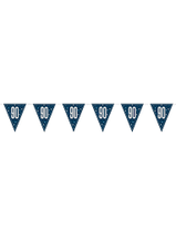 Load image into Gallery viewer, Blue Glitz 90th Birthday Flag Bunting
