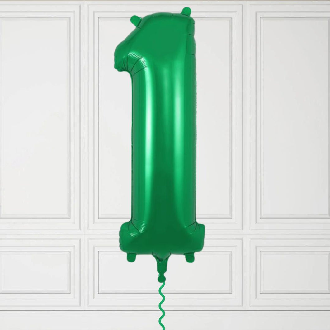 Large Green Number 1 Balloon