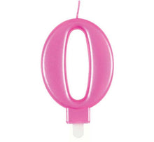 Load image into Gallery viewer, Pink Number 0 Candle
