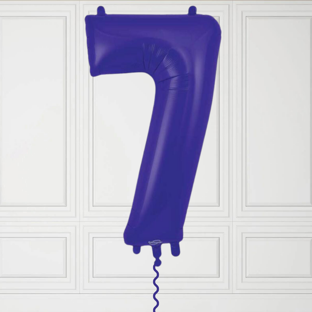 Large Purple Number 7 Balloon