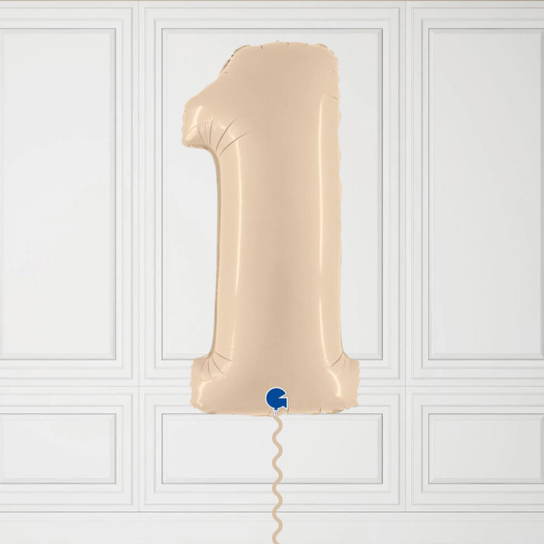 Large Cream Number 1 Balloon