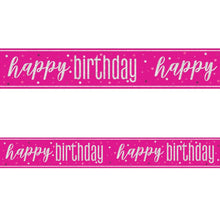 Load image into Gallery viewer, Pink Glitz Happy Birthday Banner
