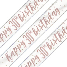 Load image into Gallery viewer, Rose Gold Glitz 30th Birthday Banner
