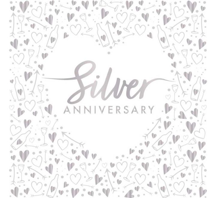 Silver Anniversary Napkins