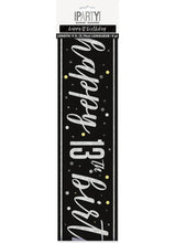 Load image into Gallery viewer, Black Glitz 13th Birthday Banner
