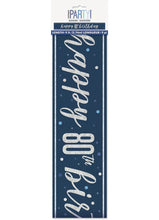 Load image into Gallery viewer, Blue Glitz 80th Birthday Banner
