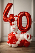 Load image into Gallery viewer, Arsenal 40 balloon arrangement in red and white
