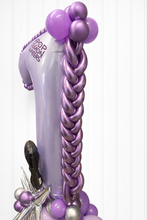 Load image into Gallery viewer, Purple balloon sculpture shaped like a number 10 with braided design on a white background
