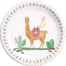 Llama Paper Plates