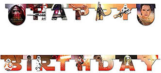 Star Wars Happy Birthday Letter Banner