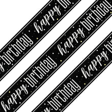 Load image into Gallery viewer, Black Glitz Happy Birthday Banner
