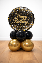 Load image into Gallery viewer, Balloon arrangement with 'Happy Birthday!' message on a white background
