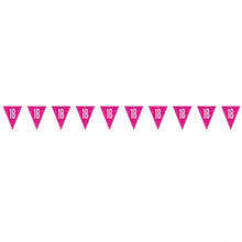 Load image into Gallery viewer, Pink Glitz 18th Birthday Flag Bunting
