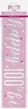 Load image into Gallery viewer, Pink Glitz 100th Birthday Banner
