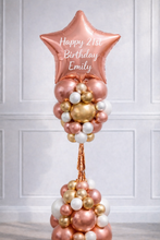 Load image into Gallery viewer, Decorative balloon with 'Happy 21st Birthday Emily' text against a white paneled wall.
