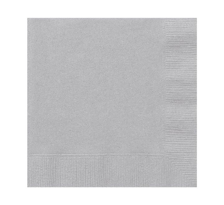 Silver Lunch Napkins