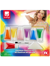 Load image into Gallery viewer, Smiffys Make-Up FX, Rainbow Festival Kit
