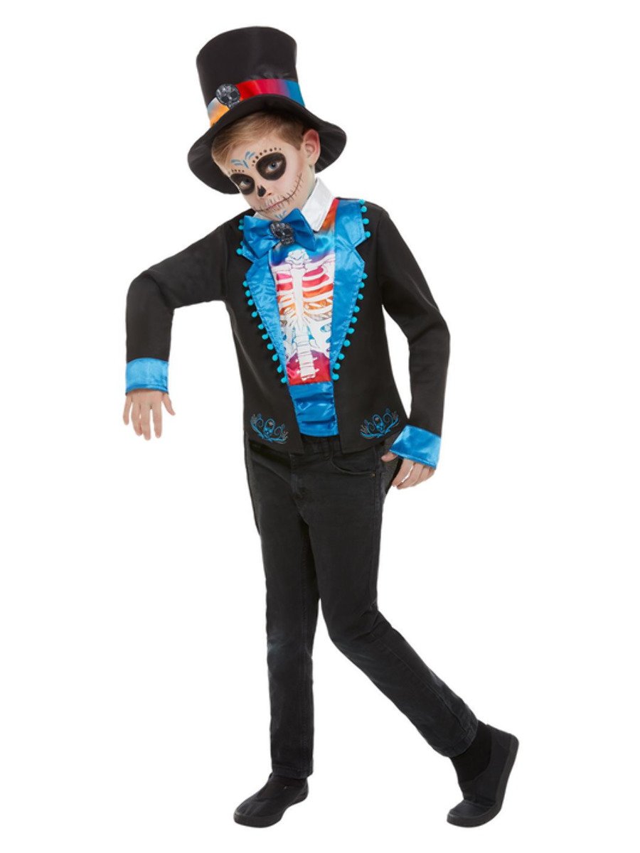 Neon Day of The Dead Boy Costume